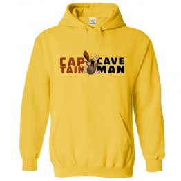 Cartoon Captain Character Design Caveman Lover Hoodie in Kids and Adults Size